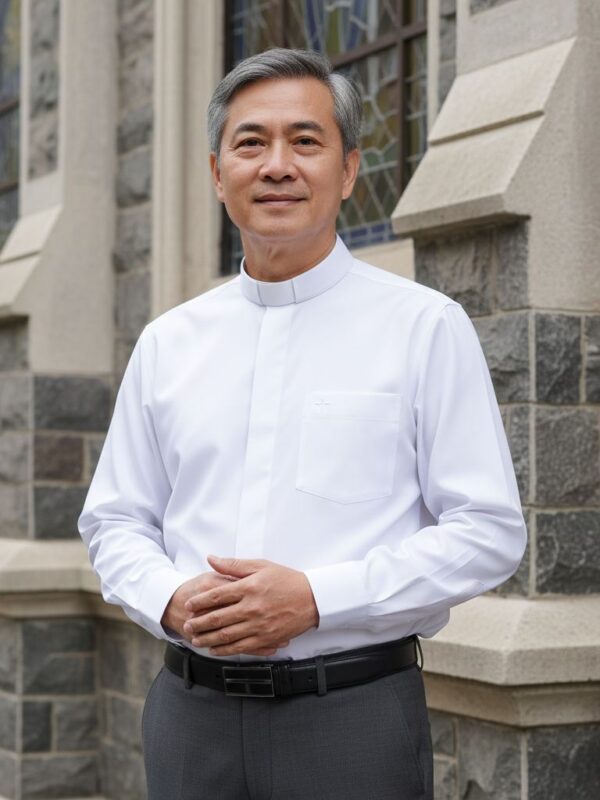 ÁO SƠ MI CỔ CÔN LINH MỤC CHỐNG NHĂN CON6D