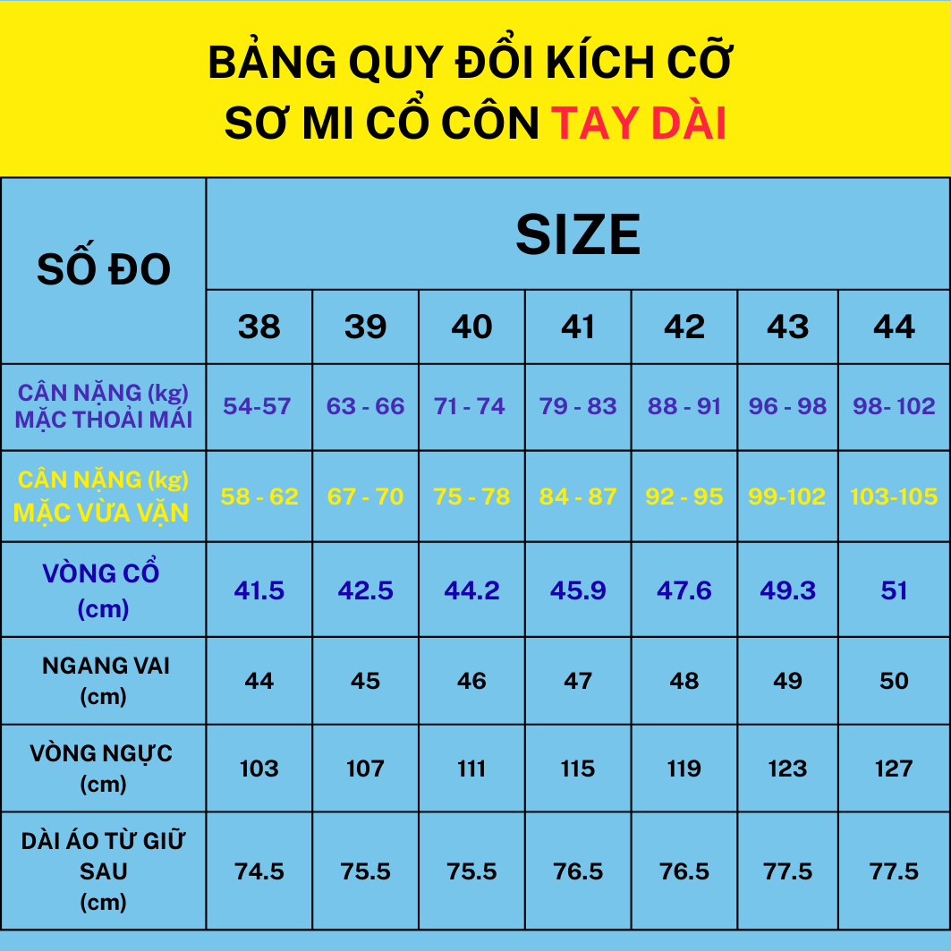 Bảng Size