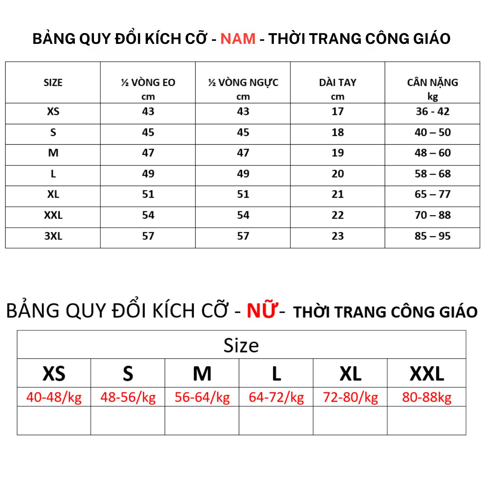 Bảng Size